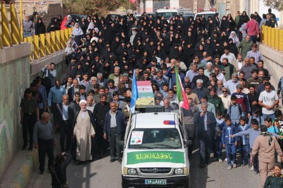 استقبال از شهید گمنام در کبوترخان شهرستان رفسنجان