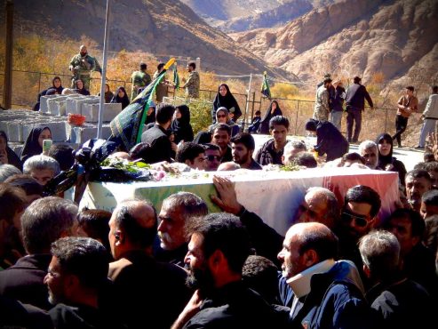 تشییع شهید گمنام در روستای ارجاسب همزمان با سالروز شهادت حضرت زهرا(س)