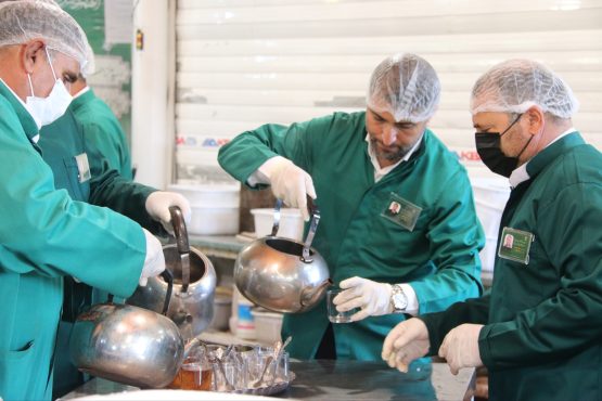 موکب شمیم کربلا؛ جلوه‌ای از ارادت مردم دیار فاتحان اروند در صحن رضوی